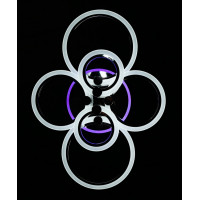 Люстра в зал или спальню светодиодная современная Splendid-Ray 2850132/6+A LED (CHROME)