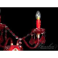 Недороге бра із кольорового акрилу в класичному стилі, дві лампи Diasha 1004/2R-G