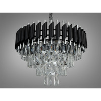 Хрустальная люстра 9 ламп, чорний+хром Diasha 9001-550BK+CH