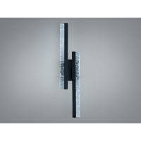 Настінне LED бра чорне 16 Вт метал і скло Diasha MX3087/2SBK