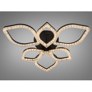 Стельова світлодіодна люстра Diasha чорна 105 Вт Diasha MX4773/3+3BK