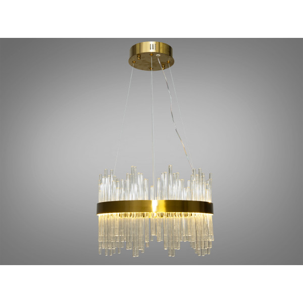 Неперевершена кришталева світлодіодна люстра на підвісах, 90 Вт, бронза Diasha 839/400BR