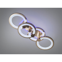 Стельова LED люстра Diasha 8022 золото 65W з підсвічуванням і пультом Diasha H8022/2+2GLED3colordimmer