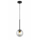 Светильник люстра подвесная в стиле лофт шар Levistella 9163415-1 BK+CL
