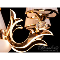 Люстра классичесская с подсветкой в зал спальню кухню 24W Diasha 8329/6G3000K