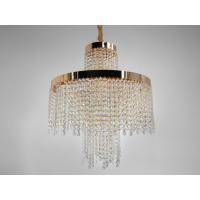 Люстра в зал светодиодная,110 Вт, золото Diasha 376-500GD