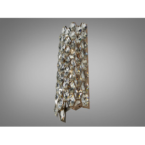 Елегантне класичне бра з кришталю під дві лампи, золото Diasha 9136-B420GD