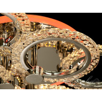 Світлодіодна акрилова люстра на пульті, 80 Вт, хром Diasha A8180/3+3HRLED3colordimme