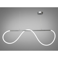 Якісна сучасна світлодіодна люстра шланг потужністю 15 Вт, срібного кольору Diasha Y2101-L1200CH