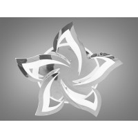 Світлодіодна акрилова люстра з пультом та підсвічуванням, 75 Вт, хром Diasha 8146/5HRLED3colordimmer