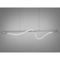 Сучасна підвісна світлодіодна люстра Мотузка, 15Вт, хром Diasha 9609-L1200CH