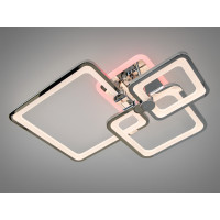 Стельова світлодіодна люстра з пультом, димером, підсвіткою, 70W, хром Diasha 8208/3HRLED3colordimmer