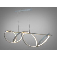 Сучасна лінійна світлодіодна підвісна люстра над столом, 84W, сіра Diasha 2263-120GR