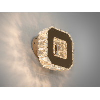 Привабливий настінний кришталевий LED світильник, 6W, золото Diasha 9603G