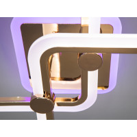 Стельова світлодіодна люстра з пультом, димером, 50W, золото Diasha A8208/2GLED3colordimmer
