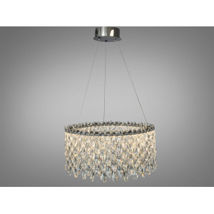 Світлодіодна люстра три кільця хром 66 Вт 11 м² Diasha 582/500CH