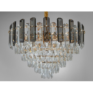 Вишукана підвісна кришталева люстра на 11 ламп, золото Diasha 2022/600SGD