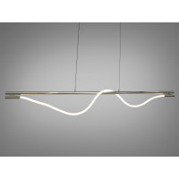 Доступна підвісна лед люстра Шланг для ресторану, 20W, срібна Diasha 9609-L1600CH