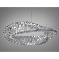 Оригінальна кришталева світлодіодна люстра з пультом, 45Вт, хром Diasha 548/400CH
