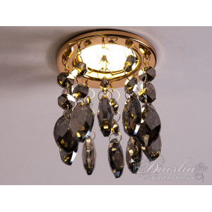 Точковий світильник із кришталевими підвісками Diasha 6042AGD-SM