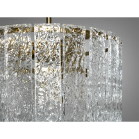 Дивовижна люстра підвіс зі скляними елементами на 5 ламп, бронза Diasha 816/400BR