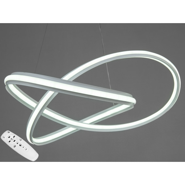 Сучасна світлодіодна люстра з пультом, диммером, 155 Вт, біла Diasha 1061WH Сучасна світлодіодна люстра з пультом, диммером, 155 Вт, біла Diasha 1061WH