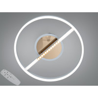 Світлодіодна стельова люстра чорна 120W чотири квадратні плафони Diasha 2533WH+Gdimmer