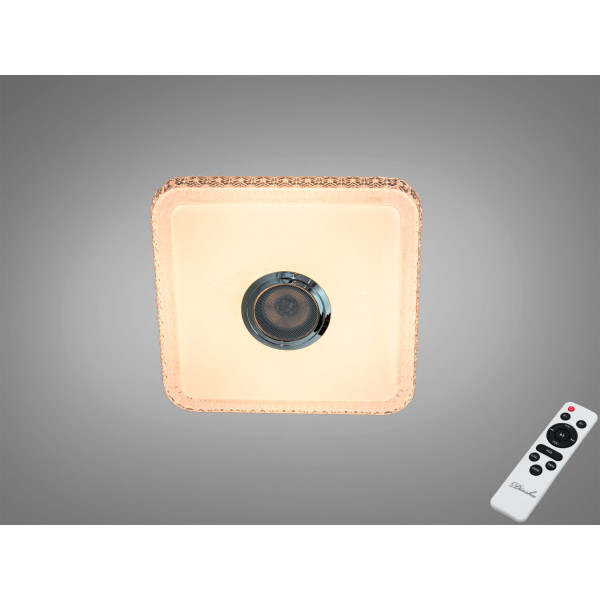 Стельова люстра біла 45 Вт з Bluetooth колонкою та підключенням до розумного будинку Diasha DB-8501C/280x280RGB+MP3+TUYA