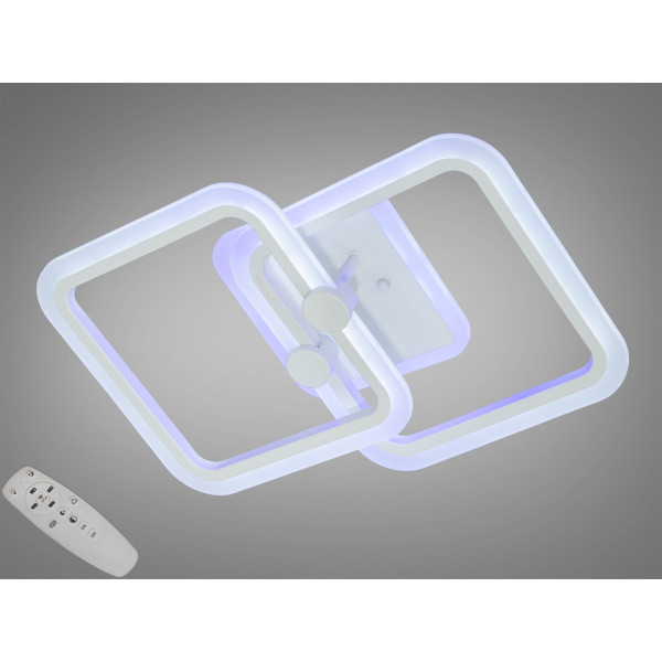 Пристельова світлодіодна люстра з пультом, димером, 50W, біла Diasha A8208/2WHLED3colordimmer