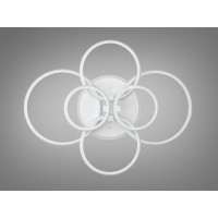 Стельова LED люстра Diasha чорна 80W 4 кільця Diasha 2526/6WHLED3colordimmer