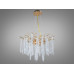Чарівна підвісна кришталева люстра "Гліцинія", 6 ламп, хром Diasha 609-460G