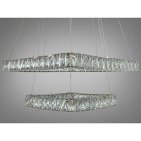 Вишукана кришталева світлодіодна підвісна люстра, 62W, золото Diasha 7223-6A/500+340G