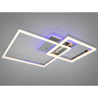 Світлодіодна стельова люстра чорна 120W чотири квадратні плафони Diasha 2549HRLED3colordimmer