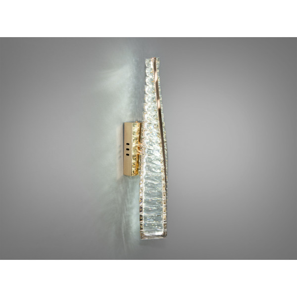 Унікальний настінний кришталевий LED світильник, 15W, золото Diasha 531/1B-500G