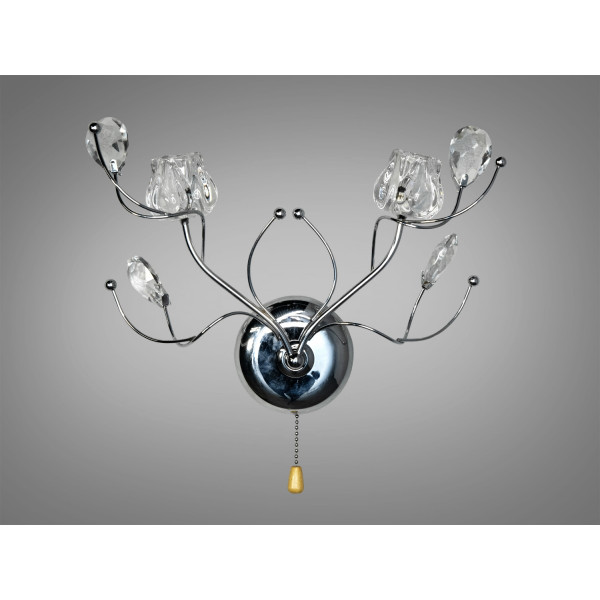 Стильне, елегантне бра галогенове модерн  "Квіткові мотиви", золотого кольору Diasha 8355/2HR