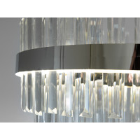 Фантастична кришталева led люстра підвіс на кухню, 110 Вт, хром Diasha 840/500CH