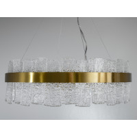 Енергоефективна підвісна кришталева лед люстра в зал, 140 Вт, бронза Diasha 817/600BR