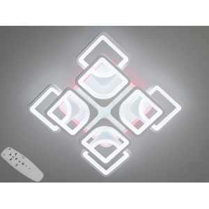 LED люстра з пультом 130W, біла Diasha HS8060/4+4WHLED3colordimmer