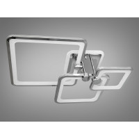 Стельова світлодіодна люстра з пультом, димером, підсвіткою, 70W, хром Diasha 8208/3HRLED3colordimmer