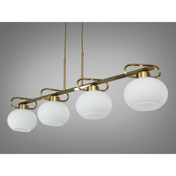 Підвісна люстра Loft бронза 4 плафони витягнута Diasha LQ7106/4LBR