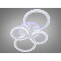Люстра стельова Diasha 8022 біла 4 кільця 60Вт Diasha A8022/4WHLED3colordimmer