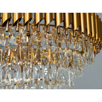 Вишукана підвісна кришталева люстра для зали, 15 ламп Diasha 9001-750GD+SGD