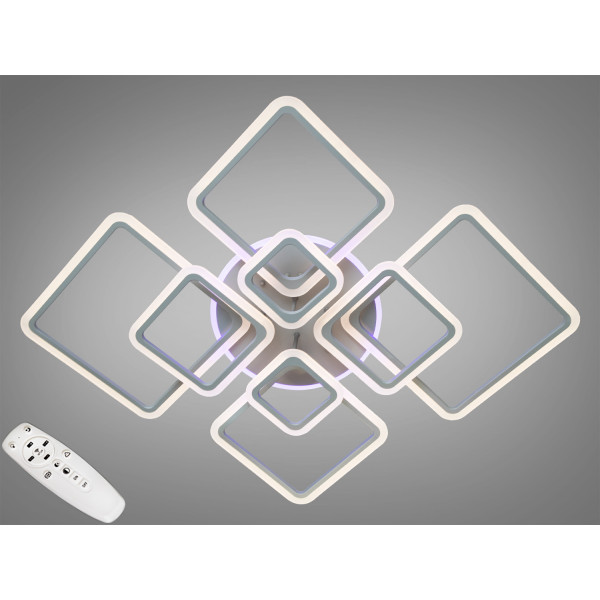 Сучасна світлодіодна люстра на пульті з диммером, 235 Вт, сірий Diasha A8160/8GRLED3colordimmer Сучасна світлодіодна люстра на пульті з диммером, 235 Вт, сірий Diasha A8160/8GRLED3colordimmer