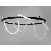 Підвісна LED люстра Шланг з серії "Роуплайт", 48Вт, черная Diasha SY9752-D800BK