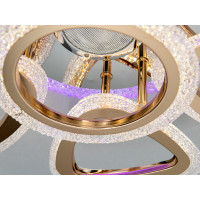 Стельова люстра з диммером, підсвічуванням і MP3, 150W Diasha J620/5+1HR+GMP3LED3colordimmer