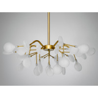 Люстра декоративная  30 лампочки, золото сатин Diasha 886-30AGD