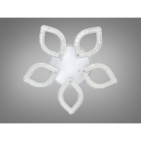 Стельова LED люстра біла 52W пульт димер 5 пелюсток Diasha S2599/5WHLED3colordimmer