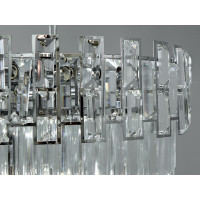 Заворожуюча підвісна кришталева люстра, 12 ламп, хром Diasha 830/600CH