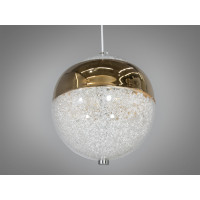 Підвісний світильник 686-1G золото сферичний блискуча вставка Diasha 686/1FG