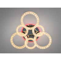 Світлодіодна стельова люстра Diasha 2203 хром LED з пультом Diasha 2203/3+3HRLED3colordimmer
